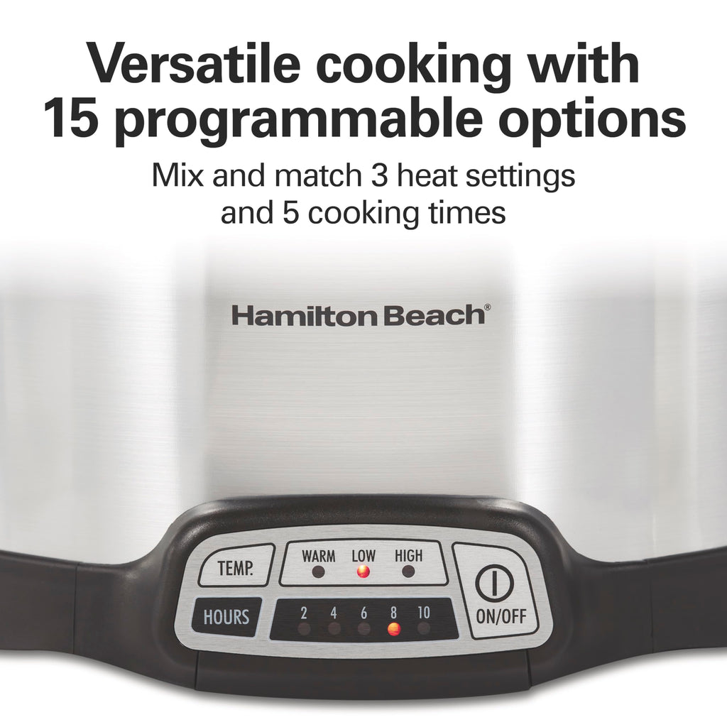 Hamilton Beach Programmable Slow Cooker With Flexible Easy Programming