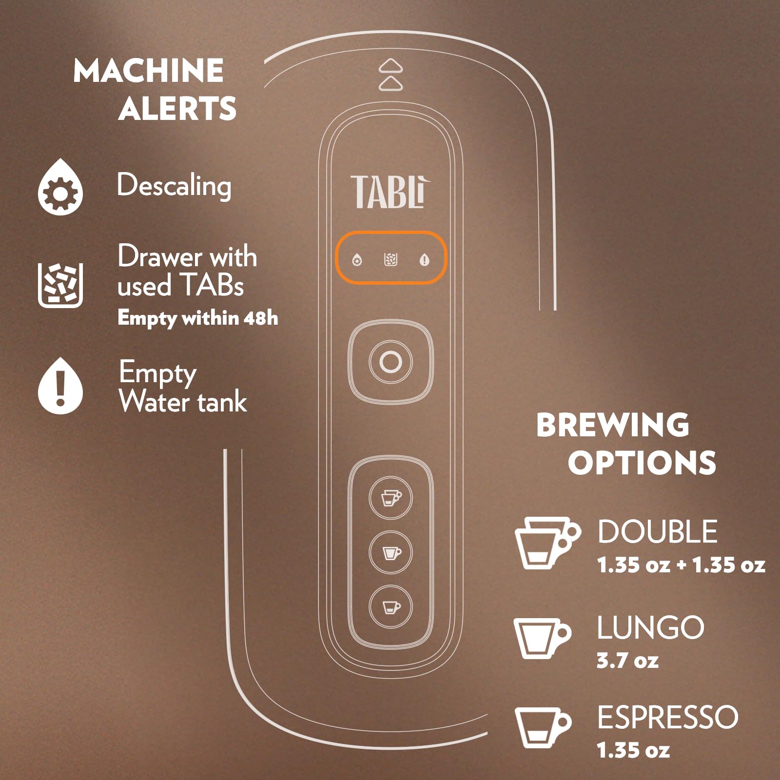 Lavazza Tablì Espresso Machine (Brown) and Milk Frother