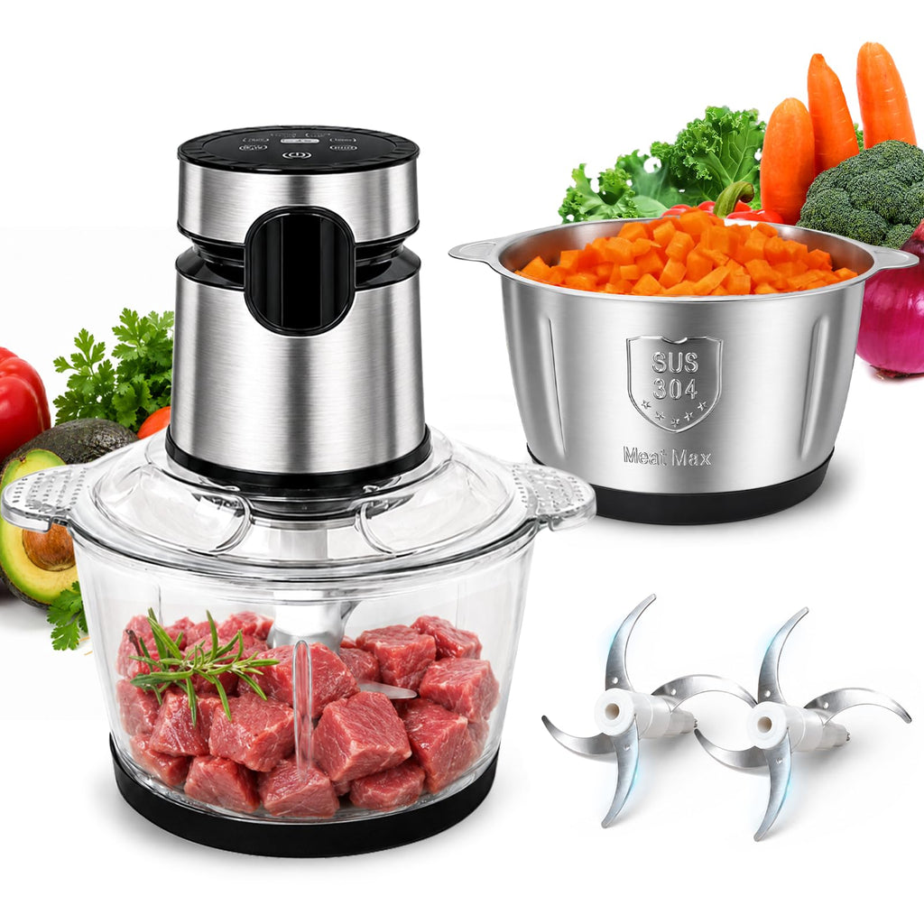 500W Touch-Control Food Processor for Meat & Vegetables