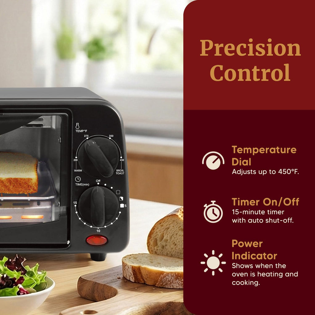 Elite Gourmet ETO449 9L / 4-Slice Countertop Toaster Oven