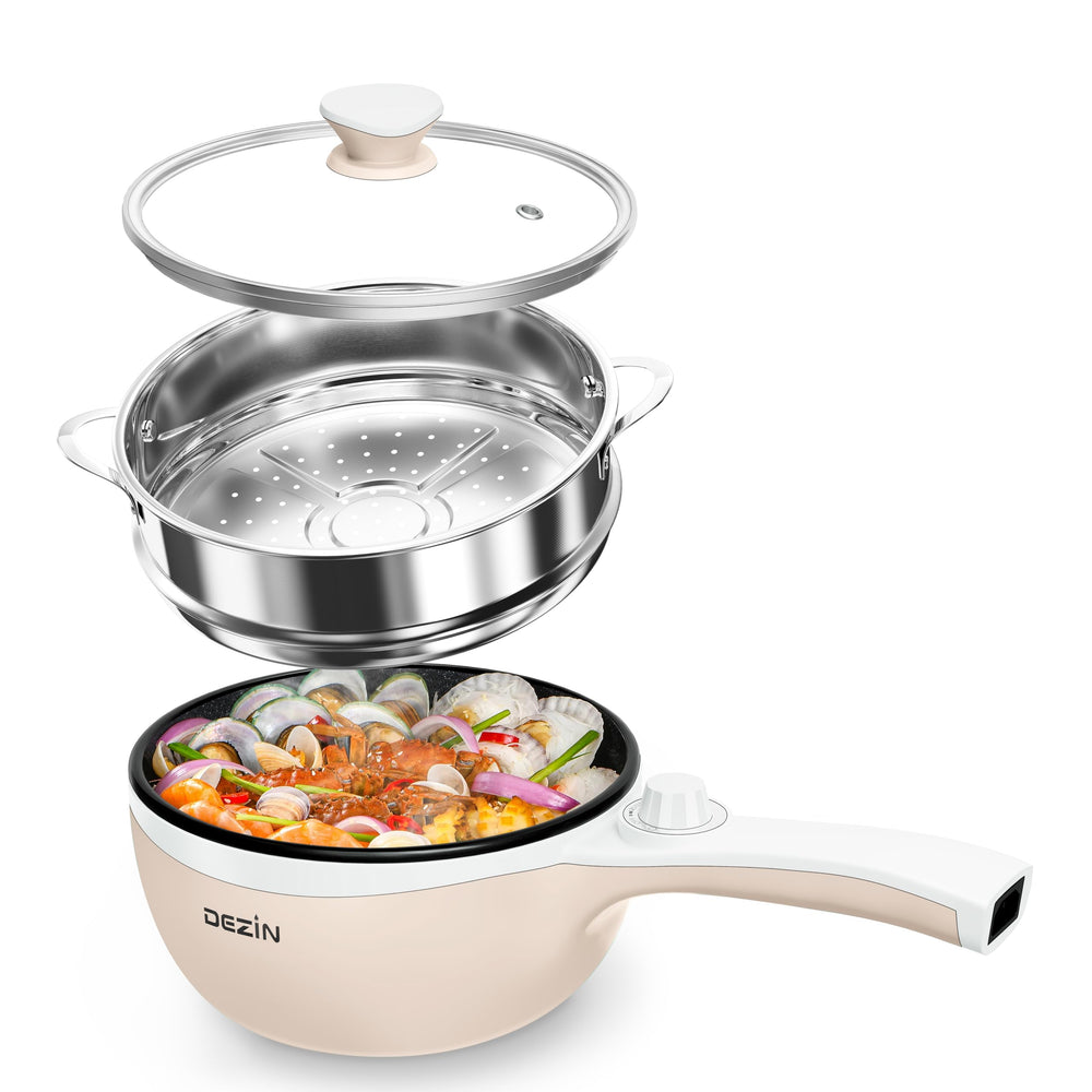 Dezin 1.5L Portable Electric Hot Pot & Nonstick Sauté Pan
