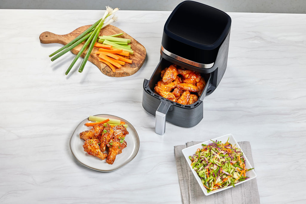 BLACK+DECKER Purify Air Fryer, Timer with Auto Shut-off and Shake Reminder, LED Touchscreen and 9 presets