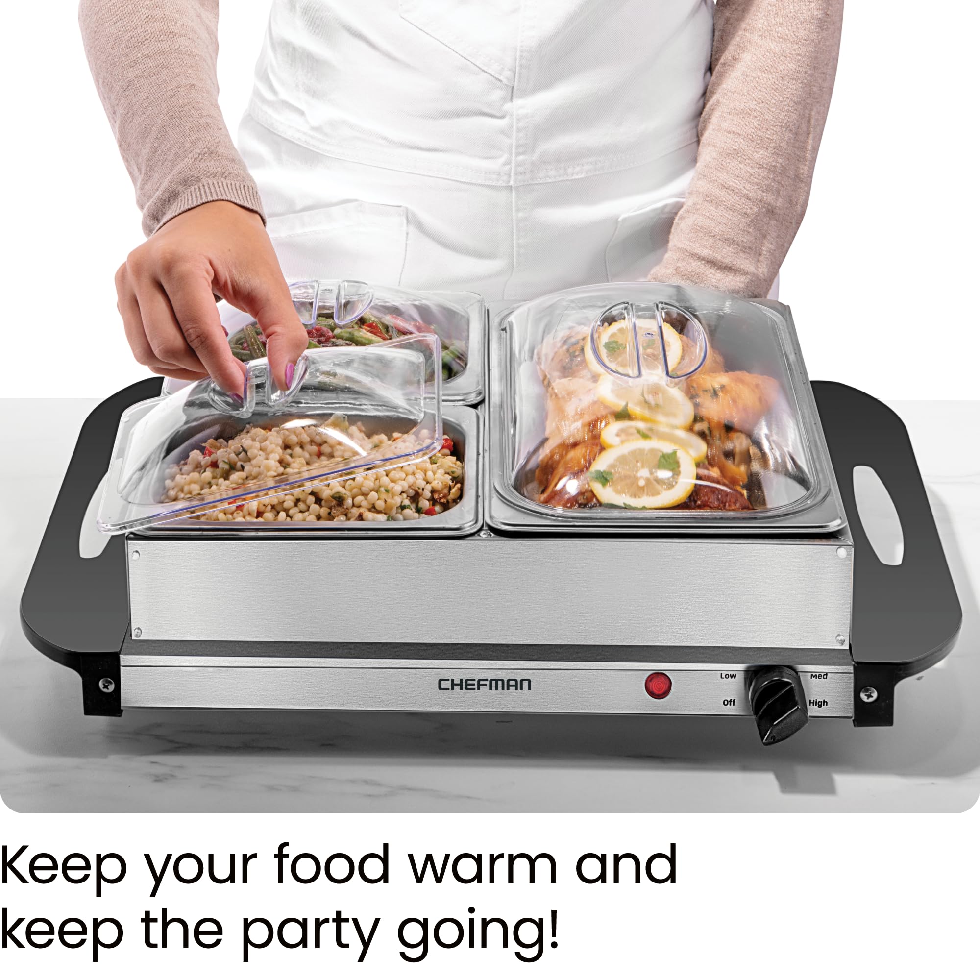 Chefman Adjustable Temperature Electric Warming Tray