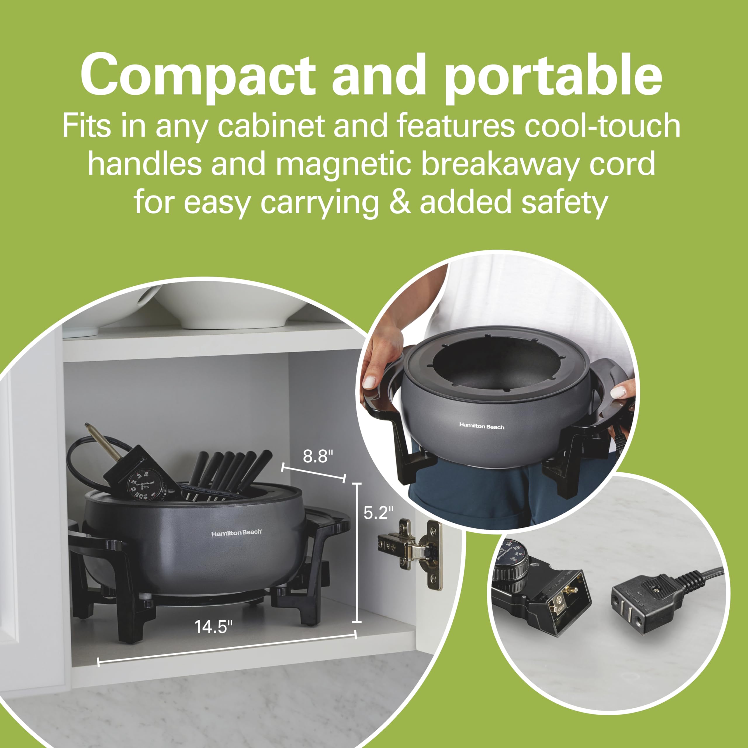 Hamilton Beach Electric Fondue Pot with Temperature Control