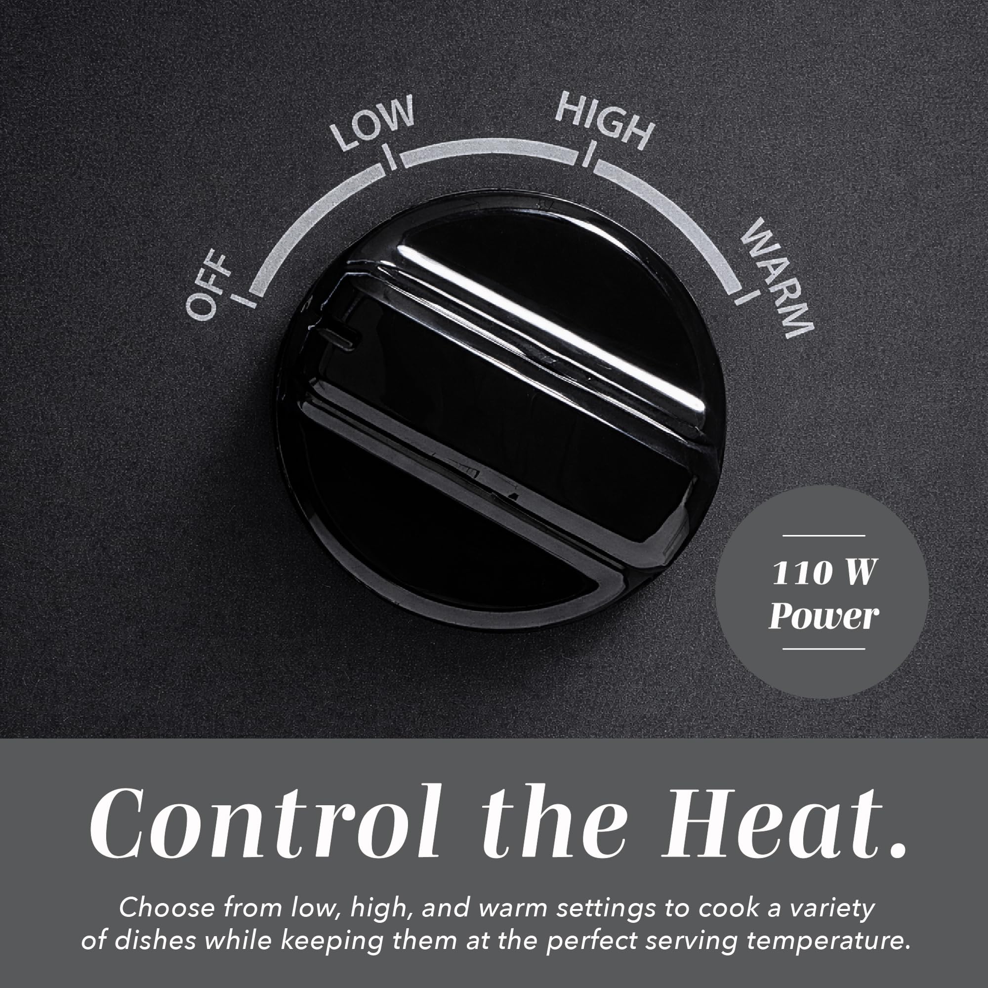 COOK WITH COLOR 2QT Mini Electric Round Slow Cooker - Adjustable Settings, Removable Stoneware Pot, Tempered Glass Lid, Dishwasher Safe, Cool-Touch Side Handles