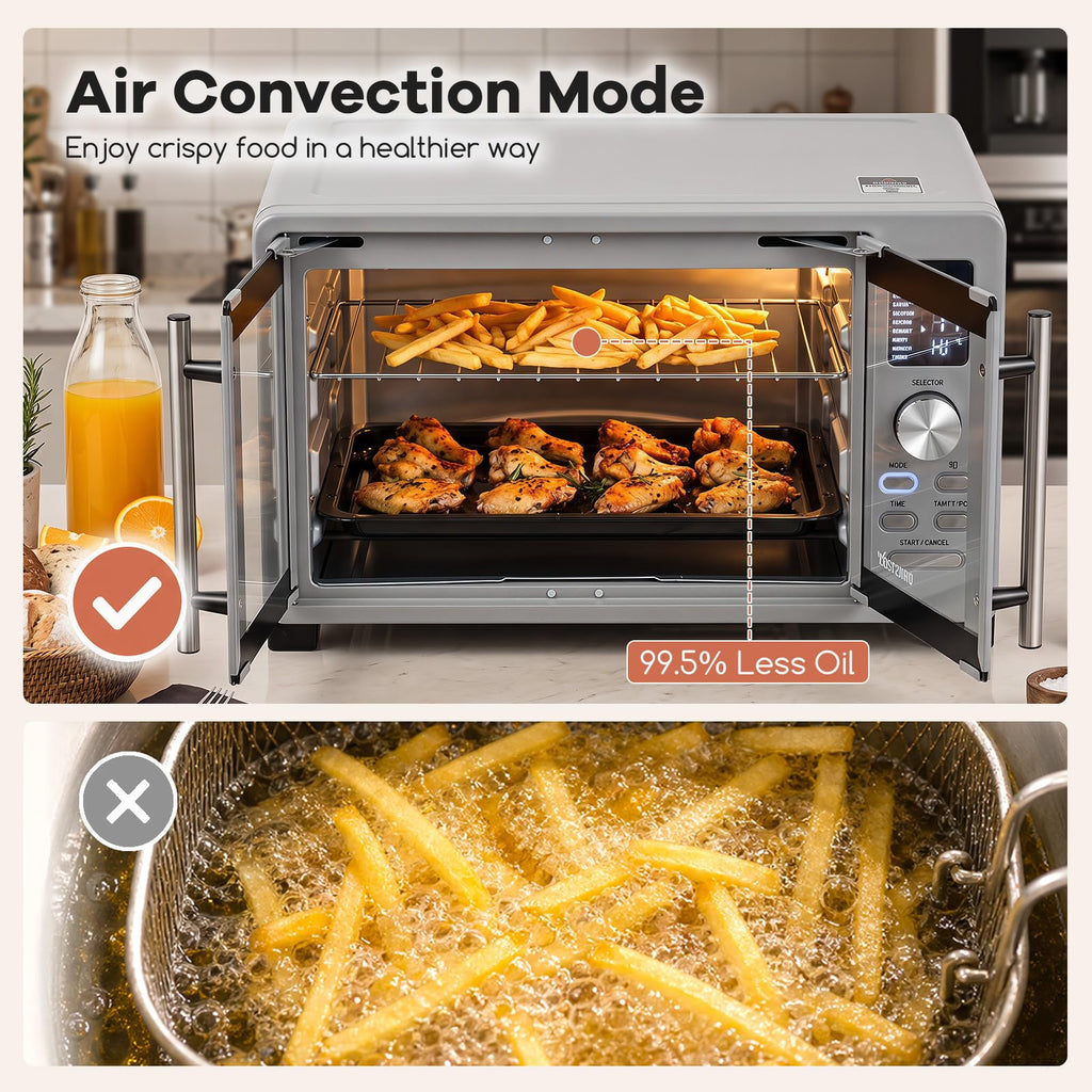 COSTWAY 26.4 QT French Door Toaster Oven with 11 Presets