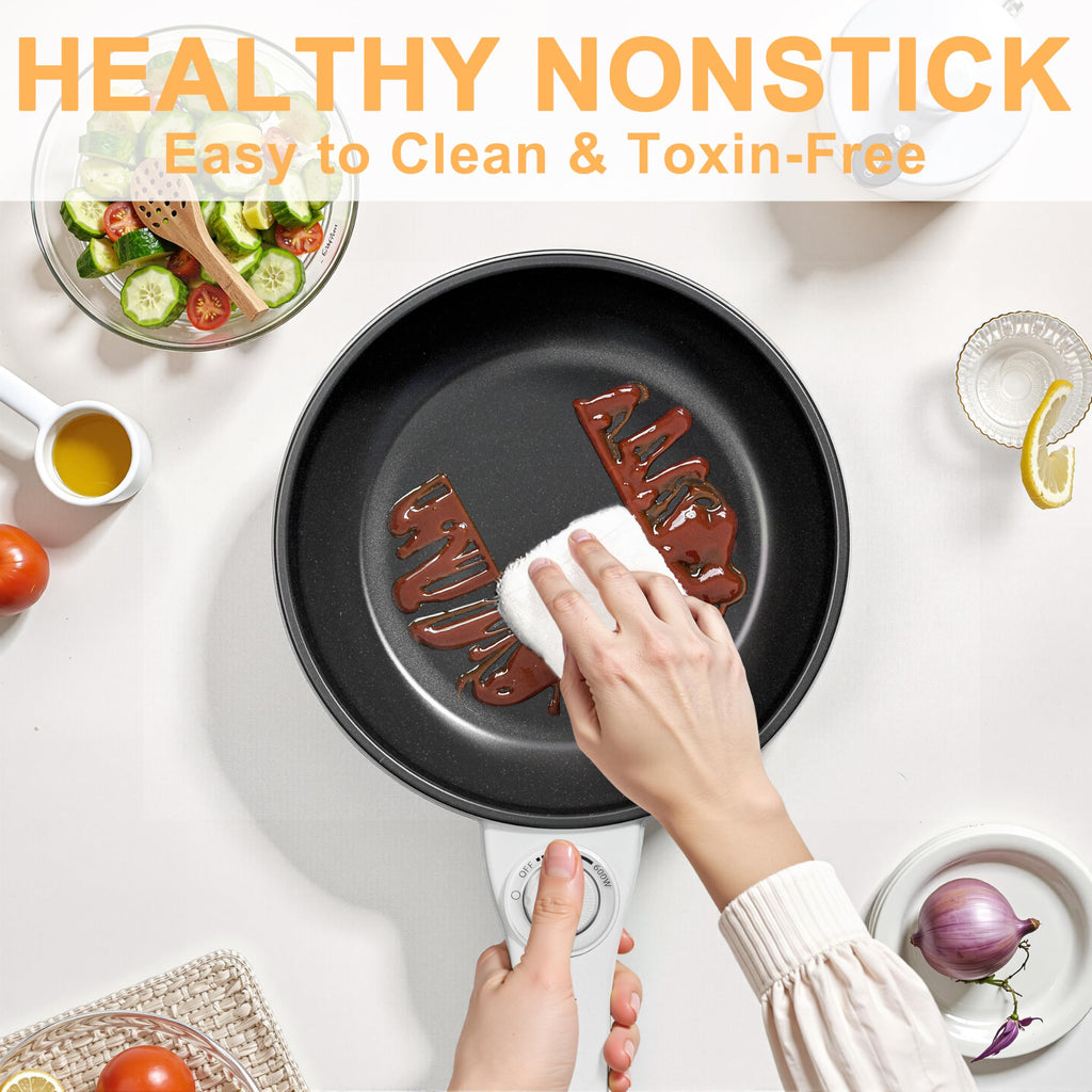 Dezin 1.5L Portable Electric Hot Pot & Nonstick Sauté Pan