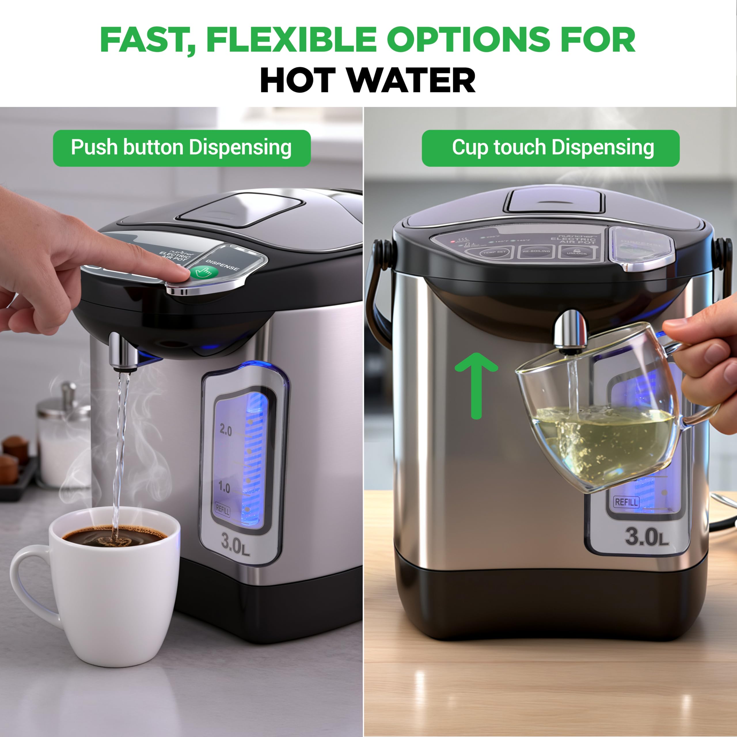 Electric Hot Water Boiler & Warmer with Keep-Warm Function