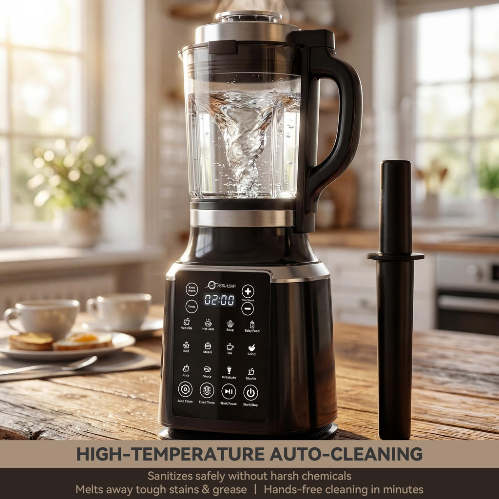 1500W Heated Glass Blender with 14 Presets & 9 Speeds