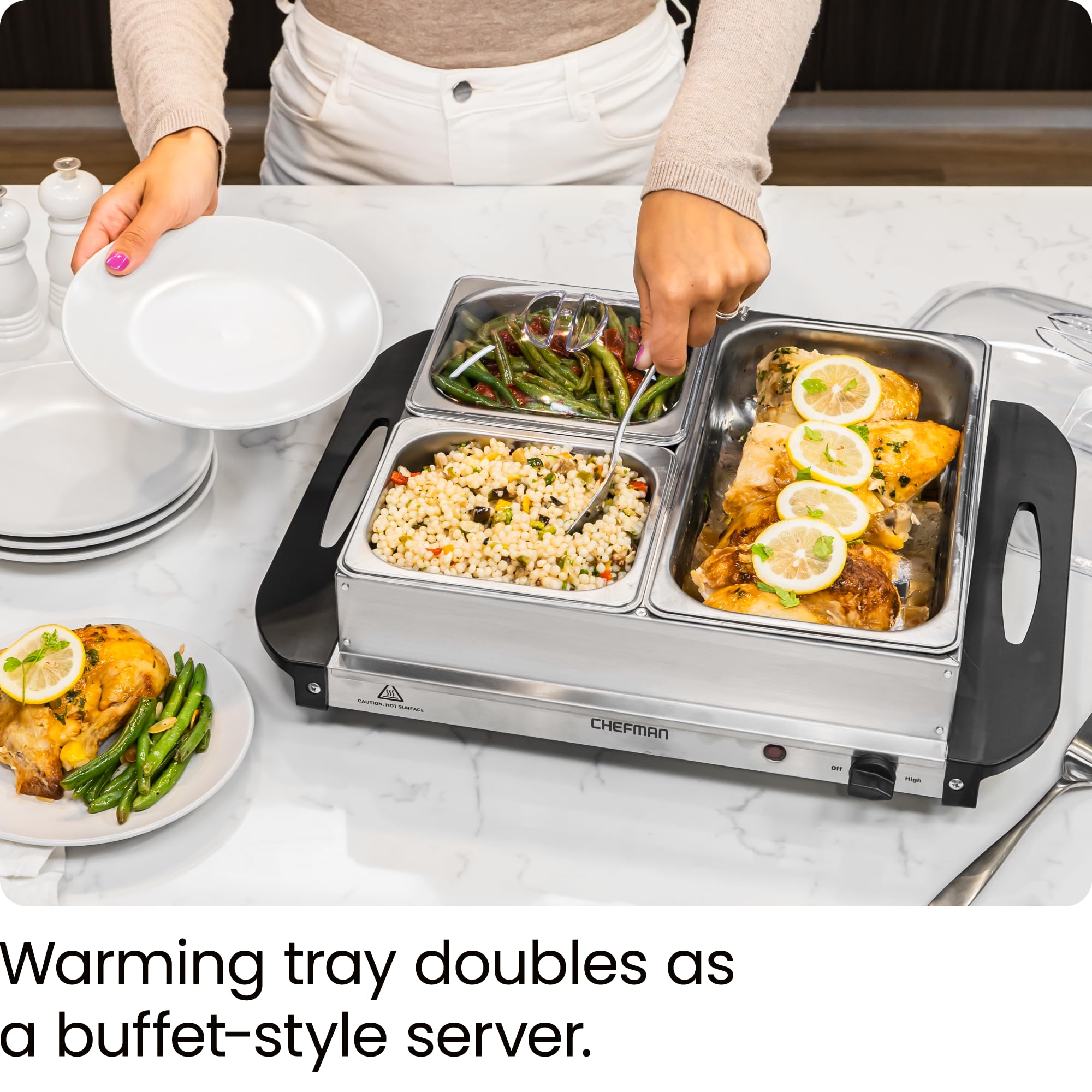 Chefman Adjustable Temperature Electric Warming Tray