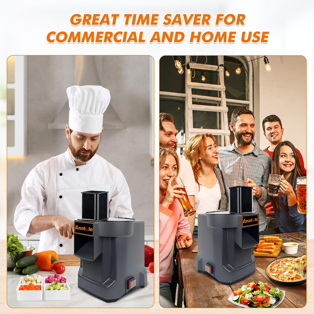 Anatole Commercial Electric Vegetable Dicer & Food Processor