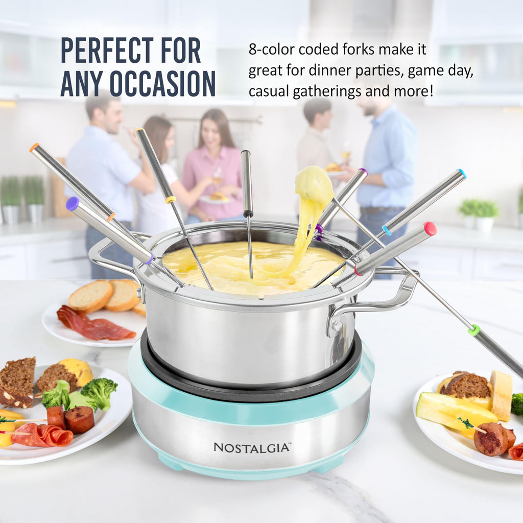 Nostalgia 6-Cup Electric Fondue Pot with Temperature Control