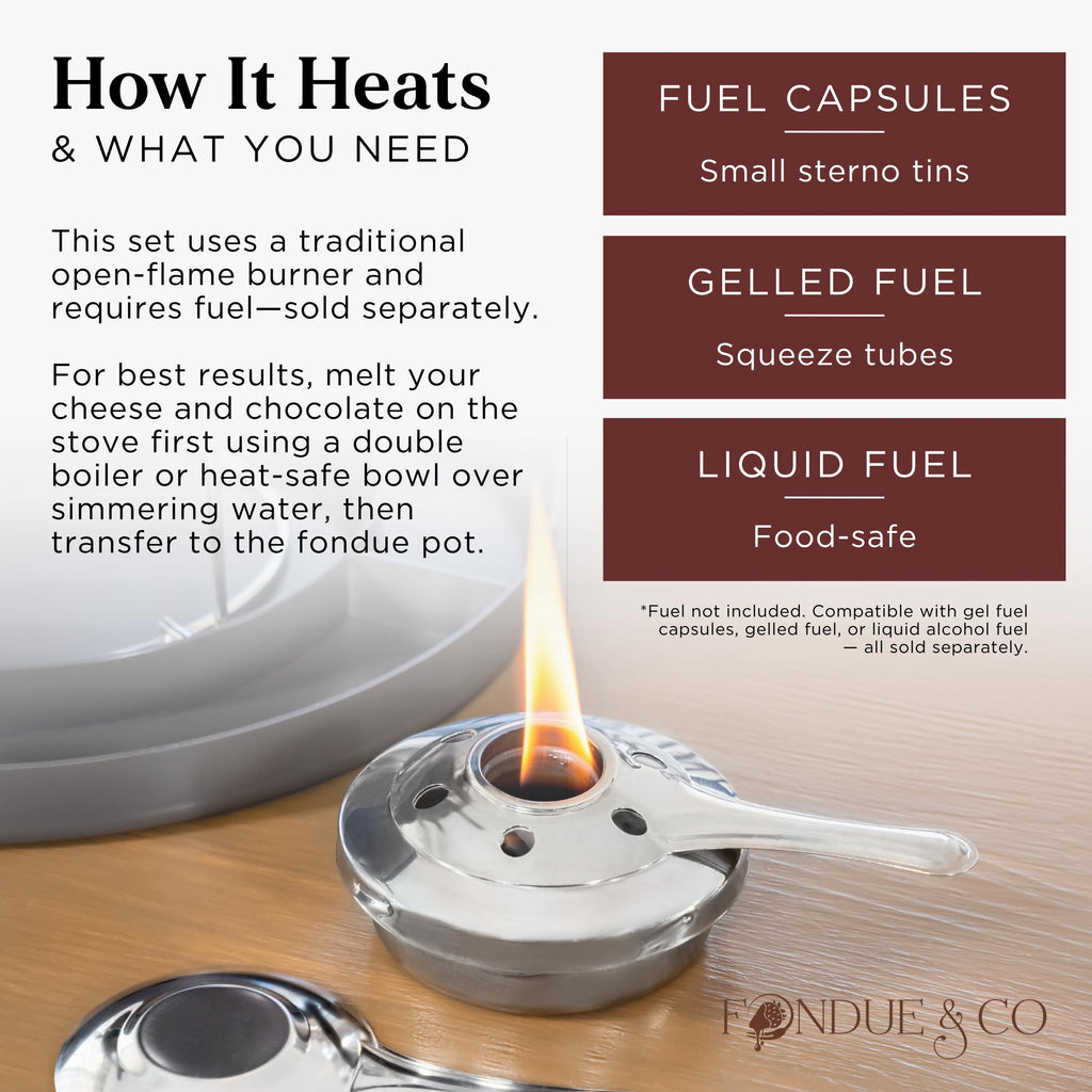 2.6-Quart Dual Cheese & Chocolate Fondue Pot Set
