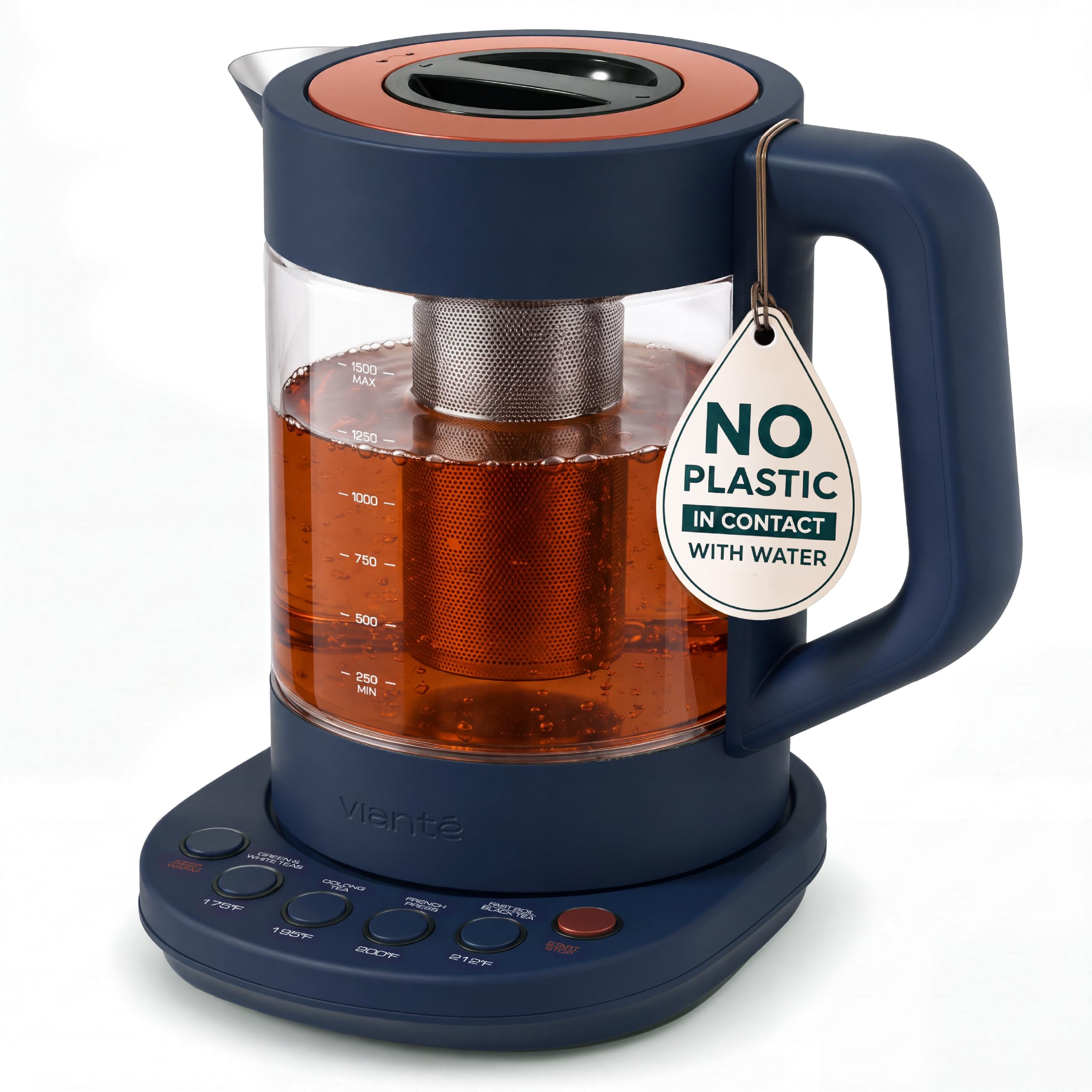 Vianté Hot Tea Maker Electric Glass Kettle
