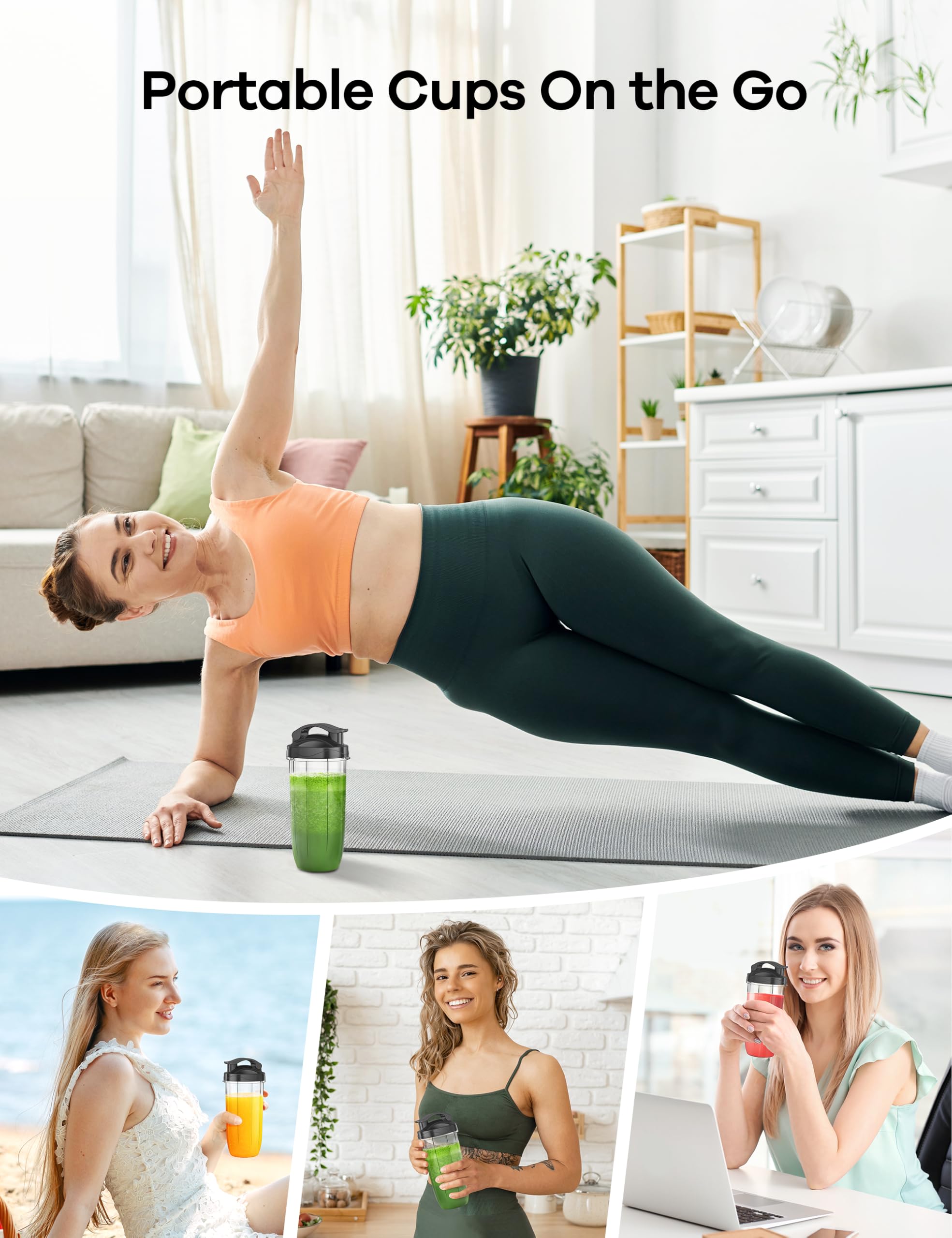 Ganiza 14-Piece Personal Blender with 3 Portable Cups
