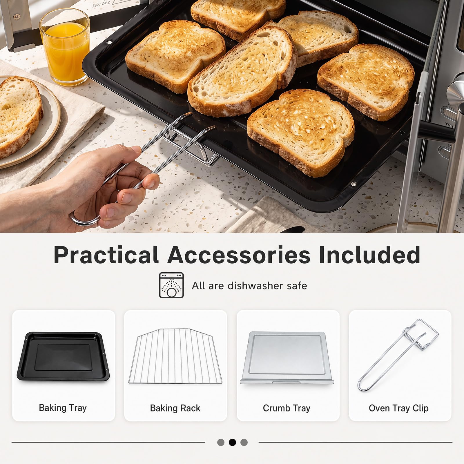 COSTWAY 26.4 QT French Door Toaster Oven with 11 Presets