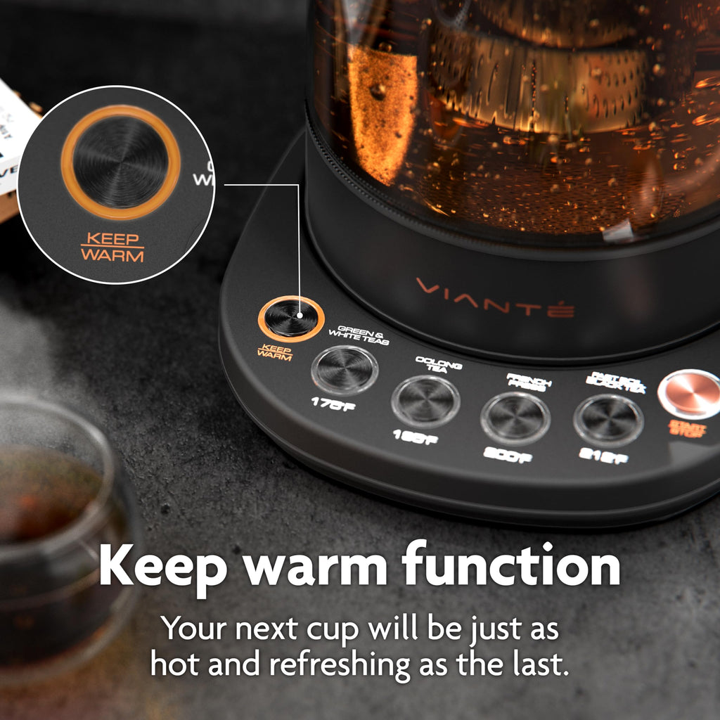 Vianté Hot Tea Maker Electric Glass Kettle