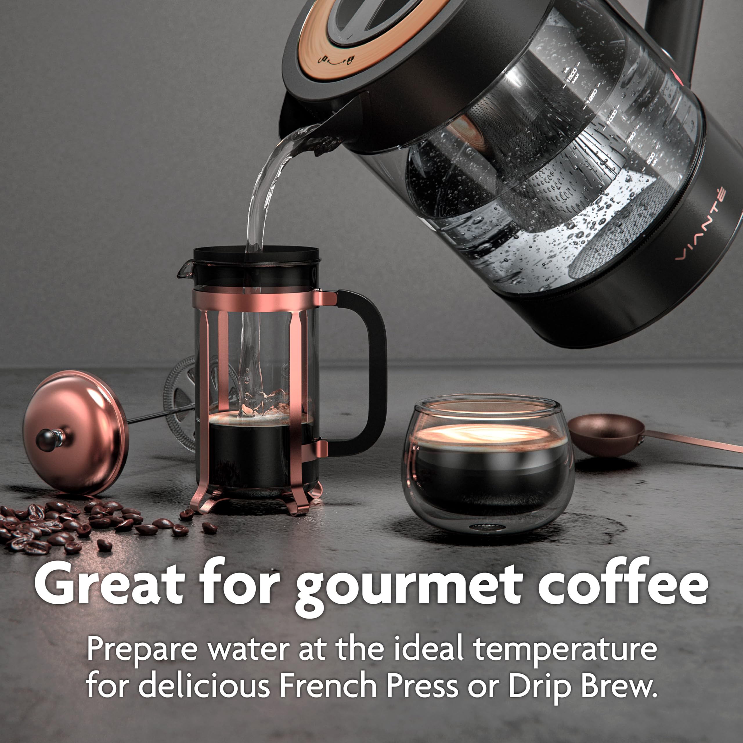 Vianté Hot Tea Maker Electric Glass Kettle