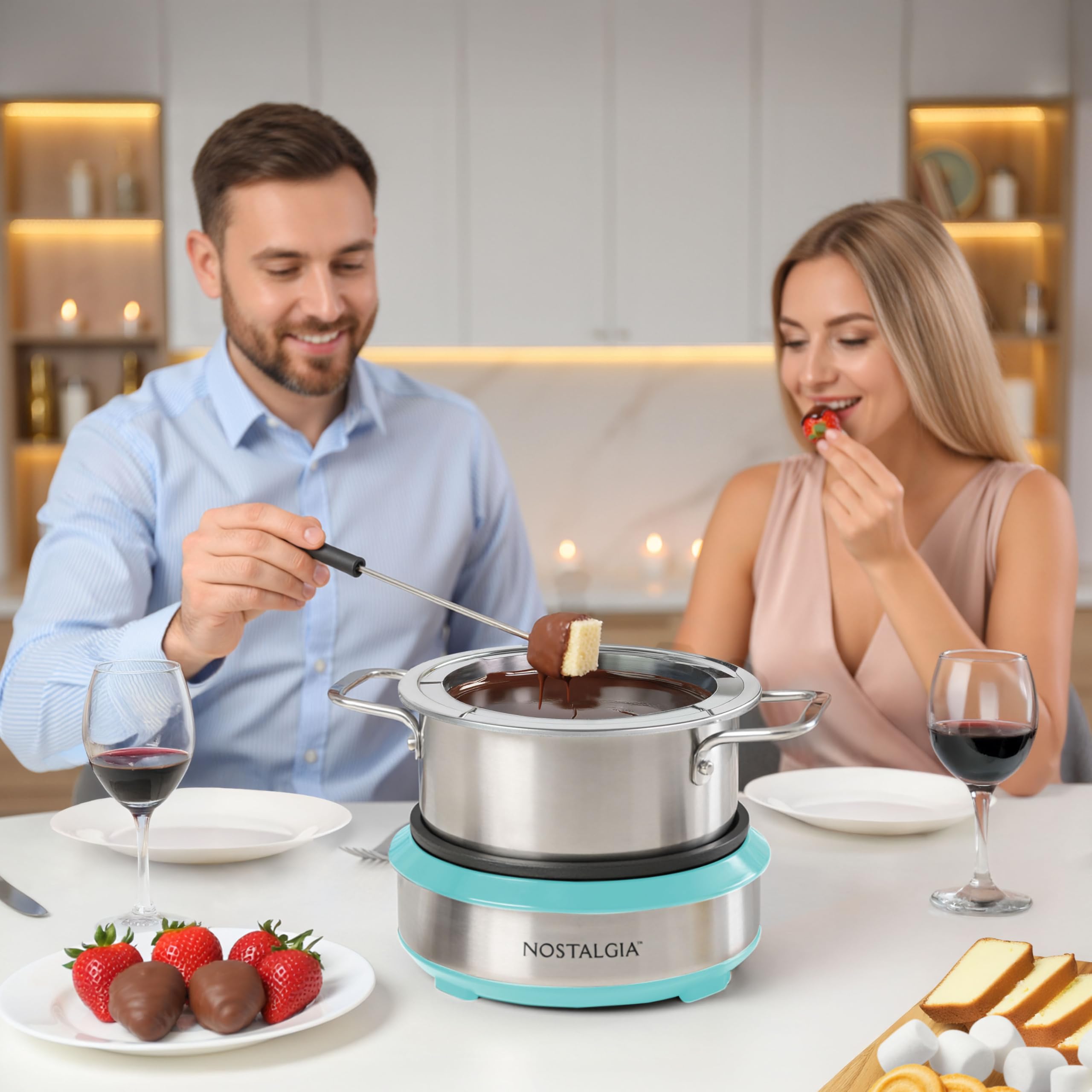 Nostalgia 6-Cup Electric Fondue Pot with Temperature Control
