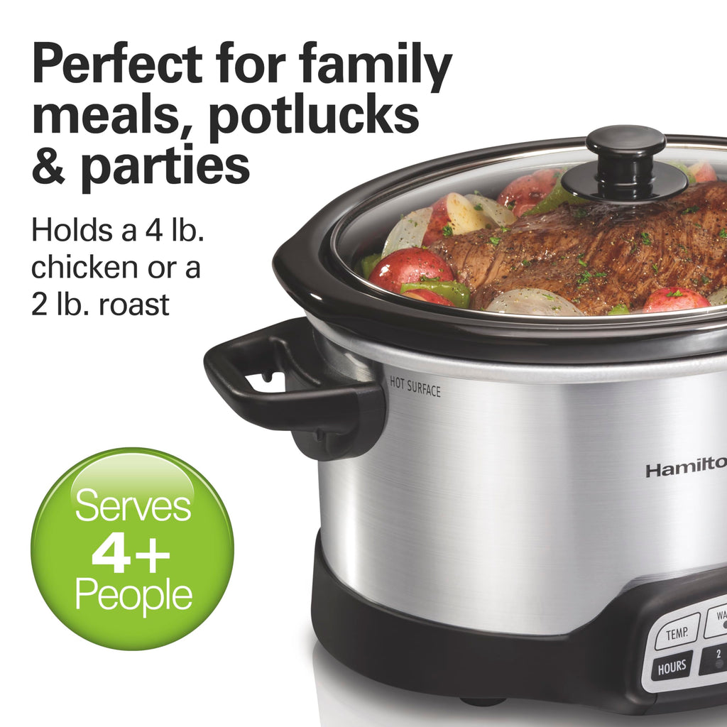 Hamilton Beach Programmable Slow Cooker With Flexible Easy Programming