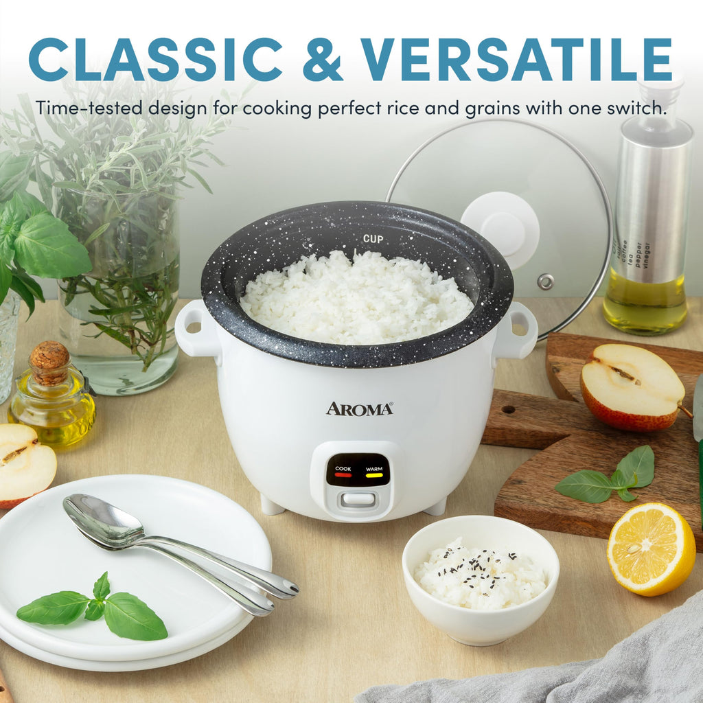 AROMA® 20-Cup (Cooked) One-Touch Rice Cooker and Food Steamer with Auto-Warm | 10 cups uncooked, 20 cups cooked (ARC-390NGP)