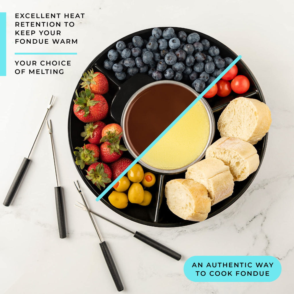 Kusin Electric Fondue Pot Set for Cheese & Chocolate