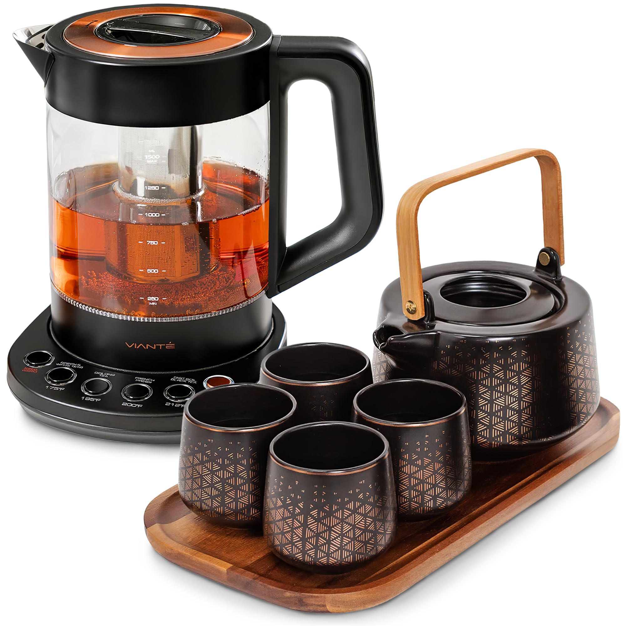 Vianté Hot Tea Maker Electric Glass Kettle