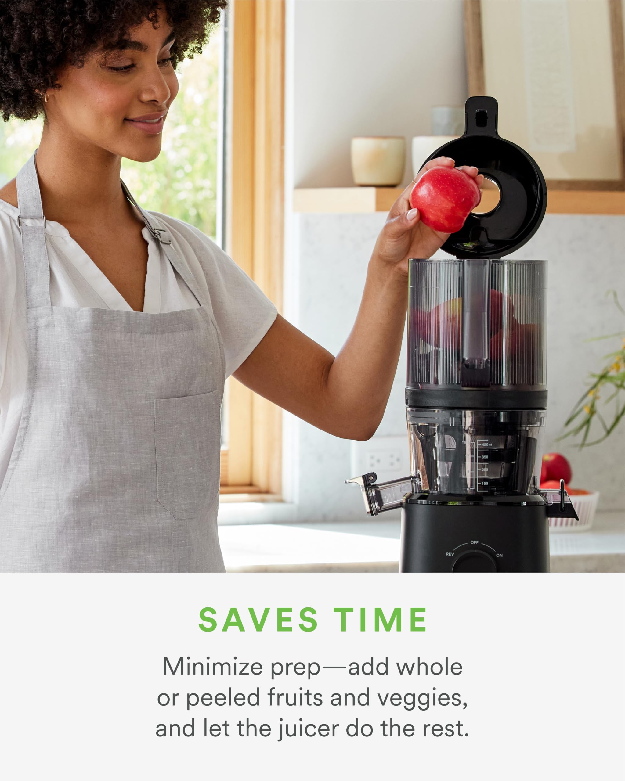 Nama J2 Cold Press Juicer – Self Feeding for Hands-Free Operation with Wide Mouth Hopper for Whole Recipe Loading, Zero Waste Masticating Juicer For More Juice, Less Pulp – Easy Cleanup & Assembly