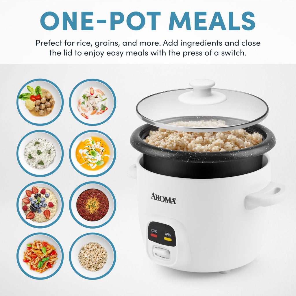 AROMA® 20-Cup (Cooked) One-Touch Rice Cooker and Food Steamer with Auto-Warm | 10 cups uncooked, 20 cups cooked (ARC-390NGP)