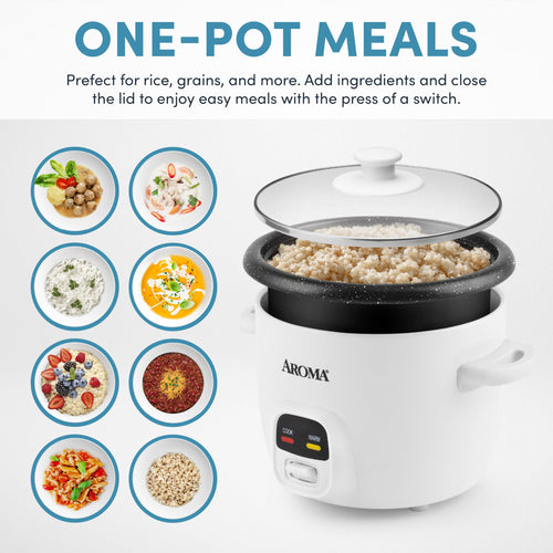 AROMA 20-Cup One-Touch Rice Cooker & Food Steamer