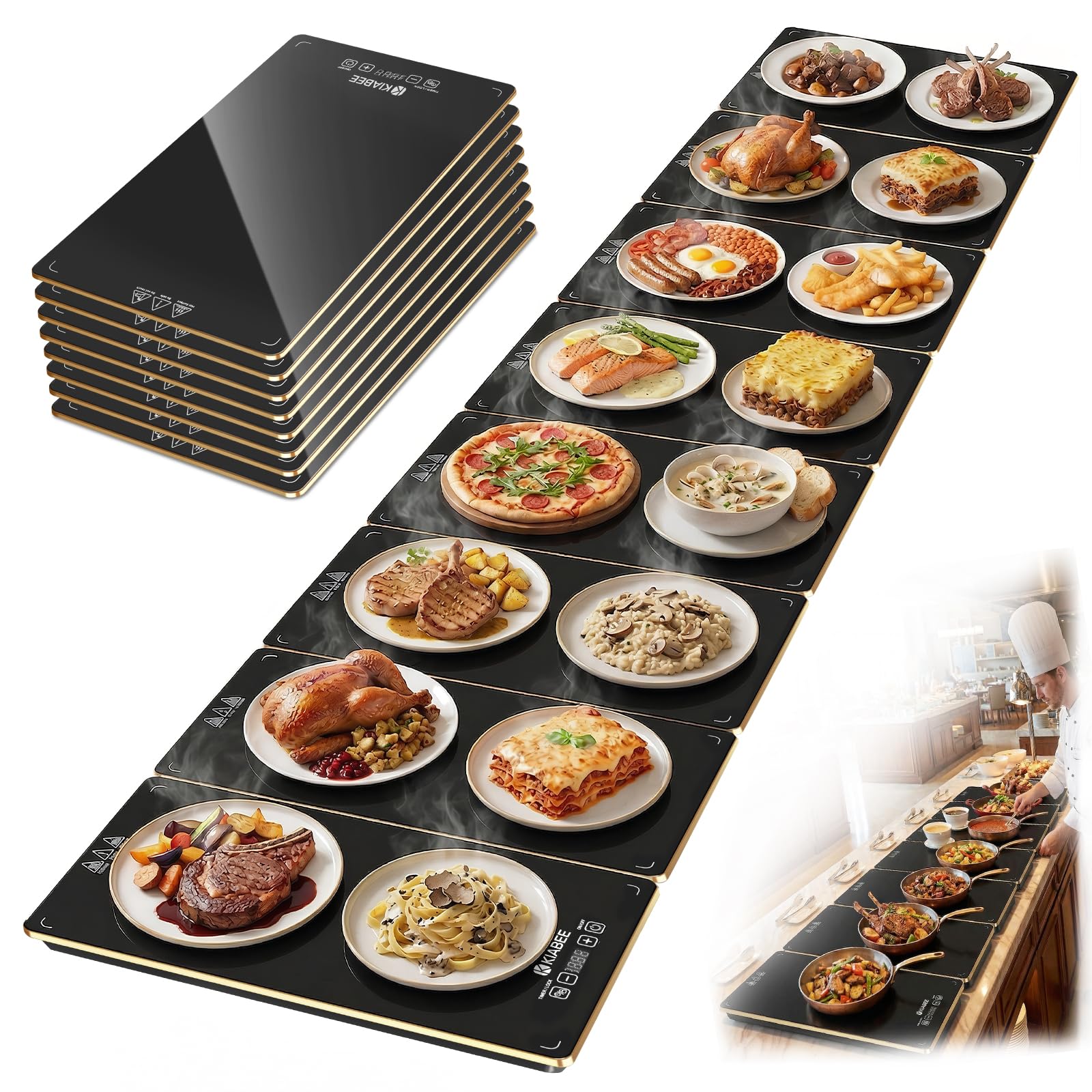 Electric Buffet Warming Tray for Parties & Food Serving