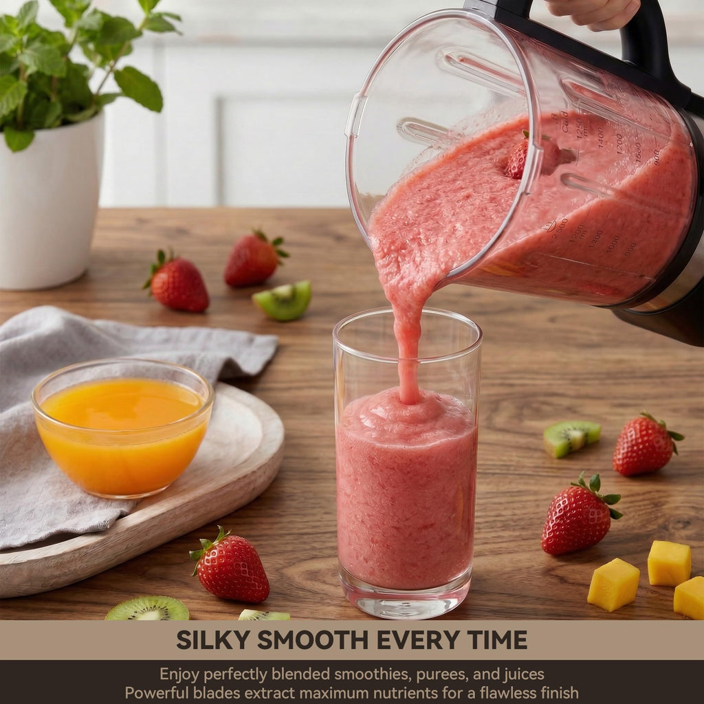 1500W Heated Glass Blender with 14 Presets & 9 Speeds