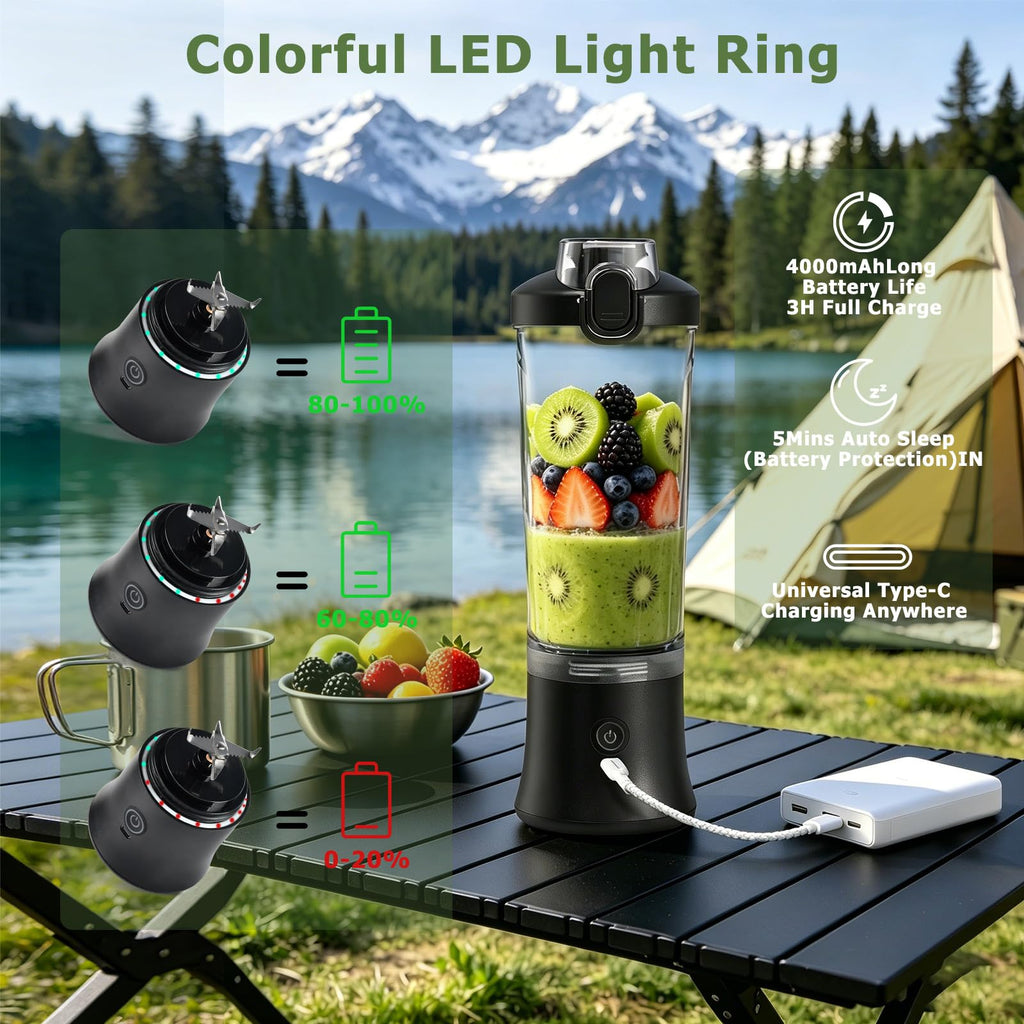 CC Store 20 oz USB-C Rechargeable Portable Blender