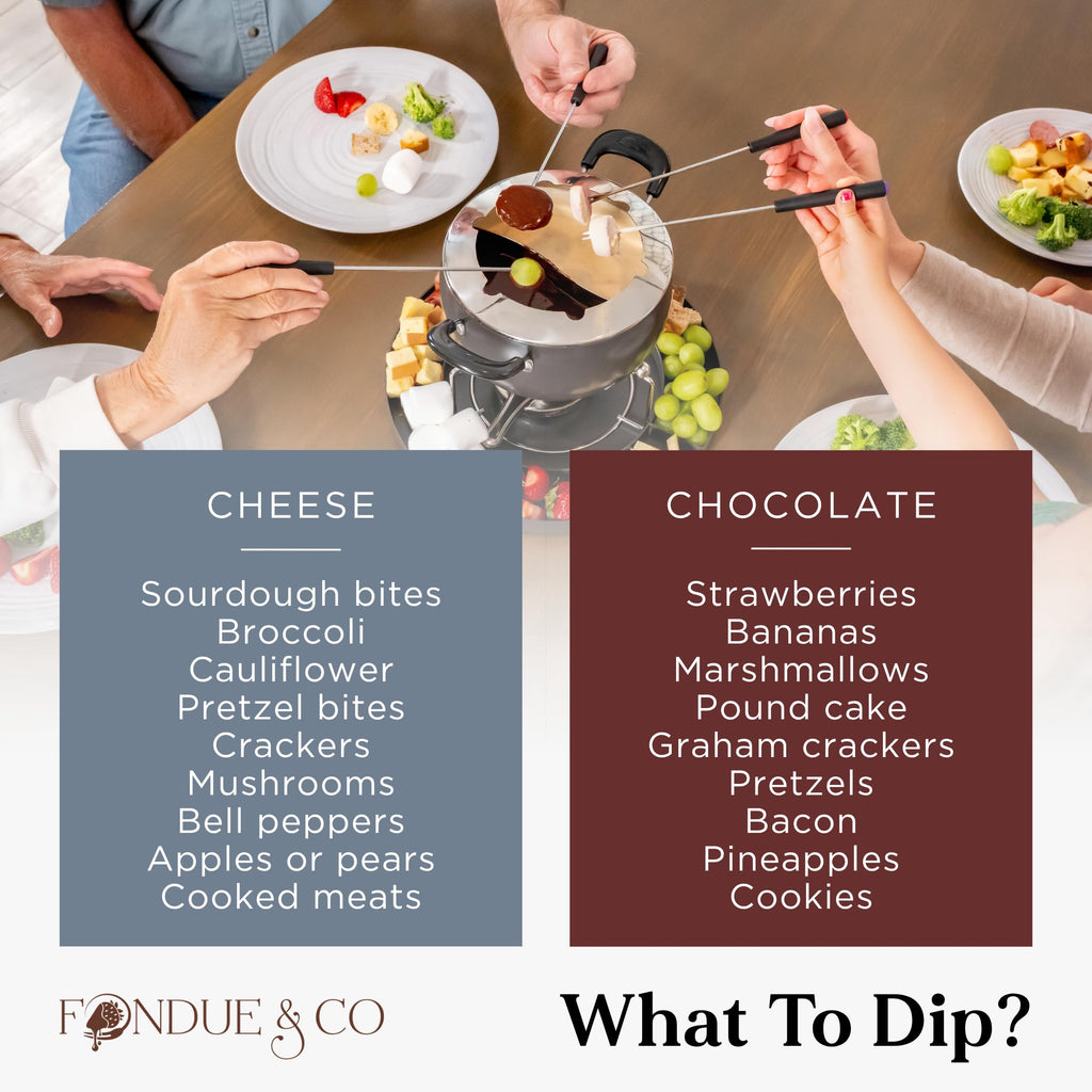 2.6-Quart Dual Cheese & Chocolate Fondue Pot Set