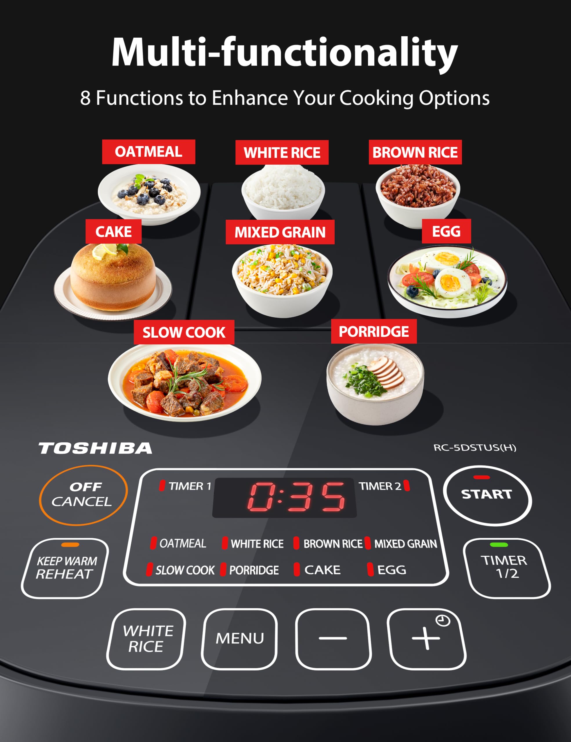 Toshiba Mini Rice Cooker 3 Cups Stainless Steel rice cookers