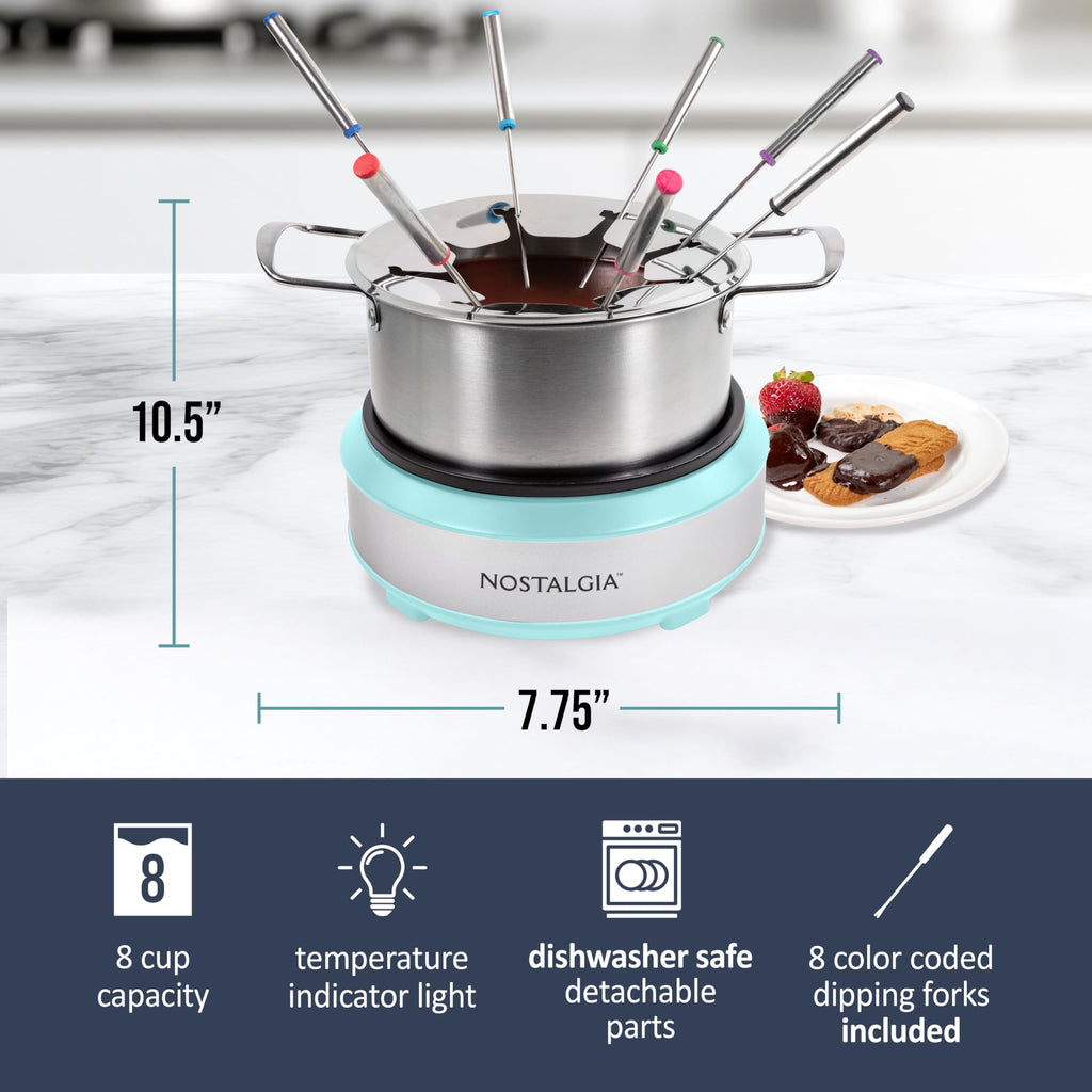Nostalgia 6-Cup Electric Fondue Pot with Temperature Control