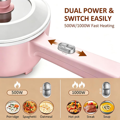 Bear 2L Electric Mini Hot Pot & Rapid Ramen Cooker