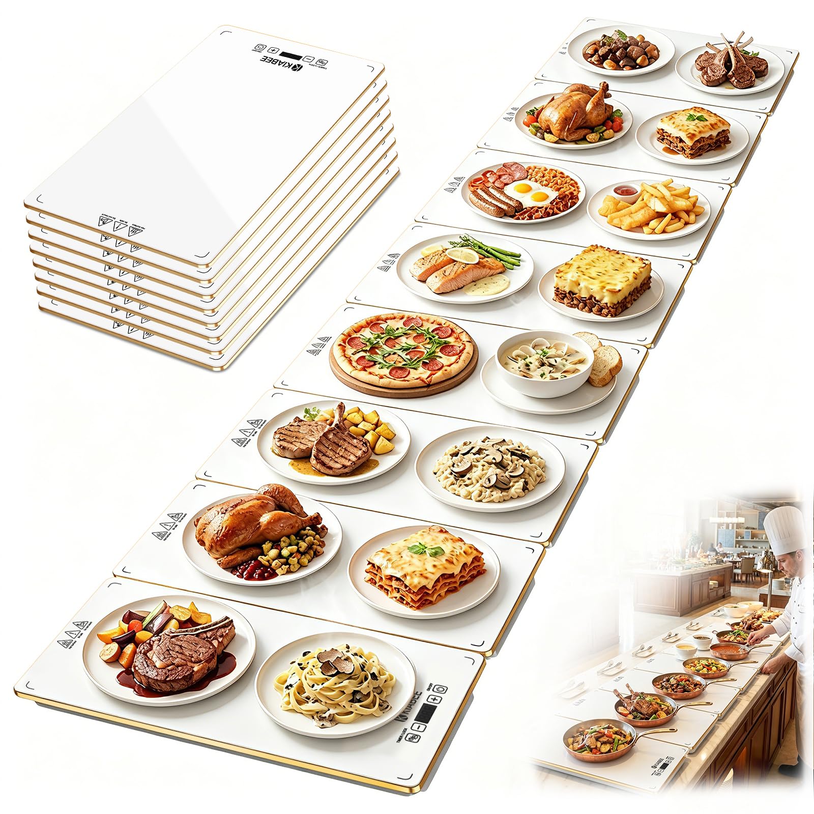 Electric Buffet Warming Tray for Parties & Food Serving