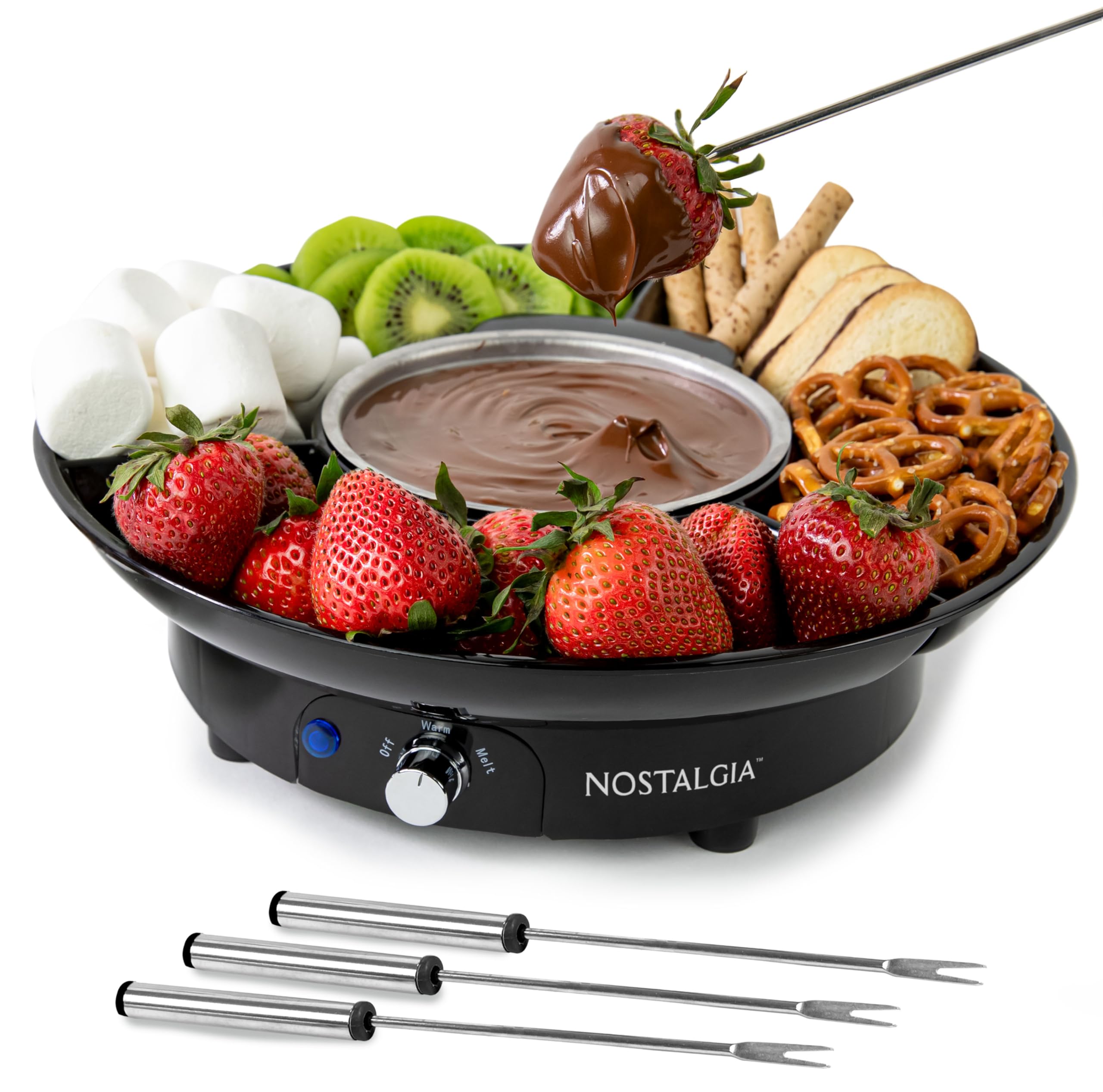 Nostalgia 6-Cup Electric Fondue Pot with Temperature Control