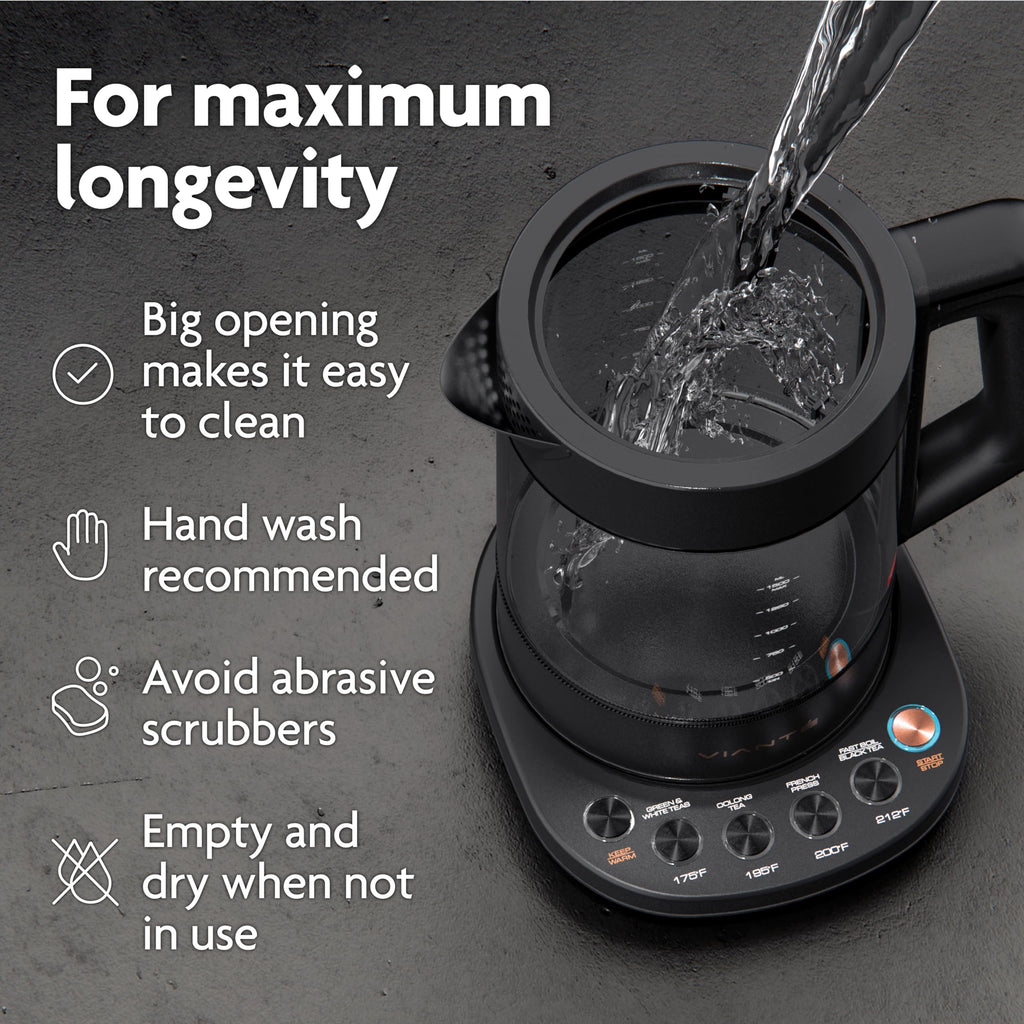 Vianté Hot Tea Maker Electric Glass Kettle