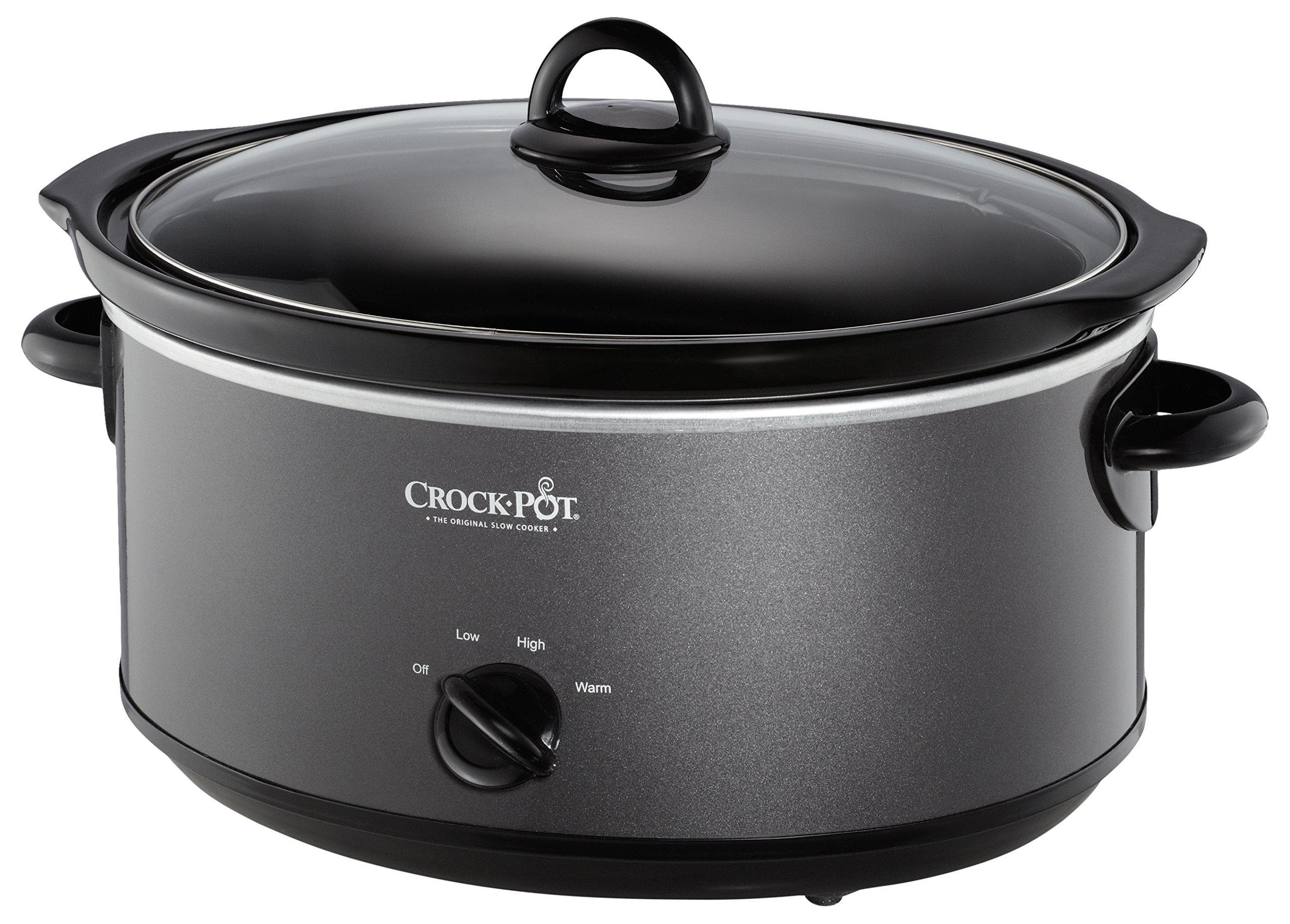 Crock-Pot Small 2.5 Quart Casserole Slow Cooker in White/Blue, Enjoy Eye-Catching Quick Meals, Durable and Compact
